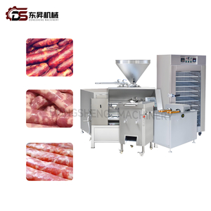 304 Stainless Steel Small Scale Mechanical Line with Filling Tubes Mixers for Small Pork Sausage Factories Small Scale Sausage Filling Line
