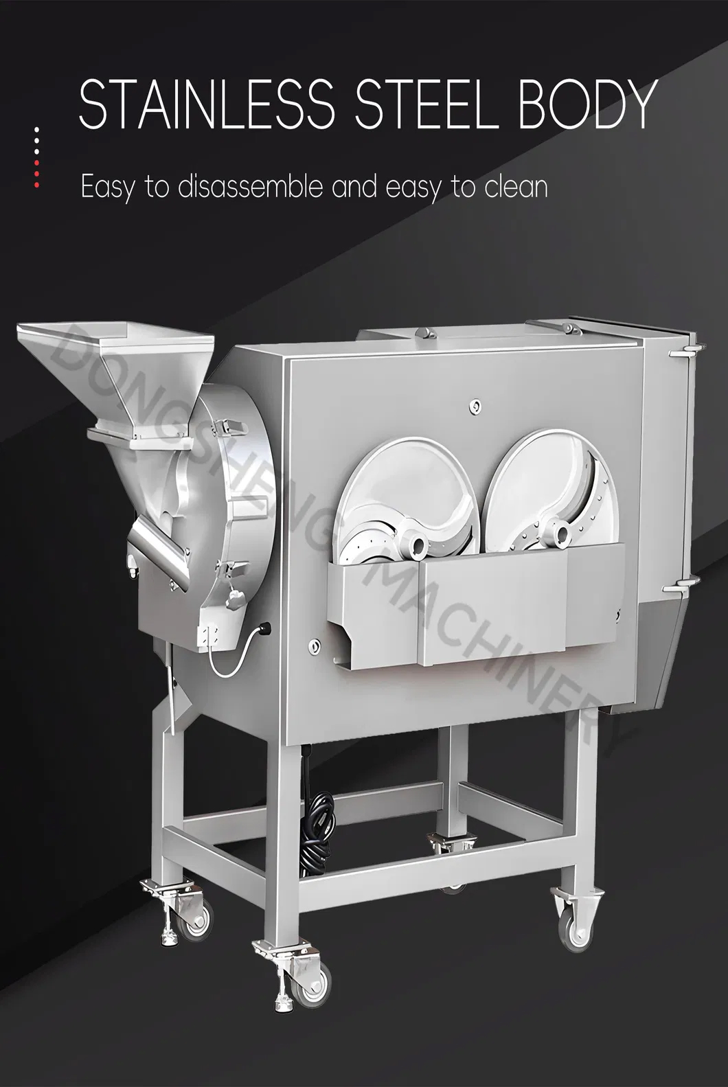 PLC-Touch-Screen-Controlled-Double-Head-Multifunctional-Vegetable-Cutter-Slicer-Machine-for-Cabbage-Cilantro-Celery- (2)