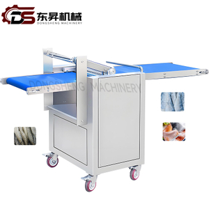 Energy Saving Durable Fully Automatic Fish Peeling Mechanical with Conveyors Timers for Seafood Processing Plants Fast Peeling Fully Automatic Fish Peeler Machine