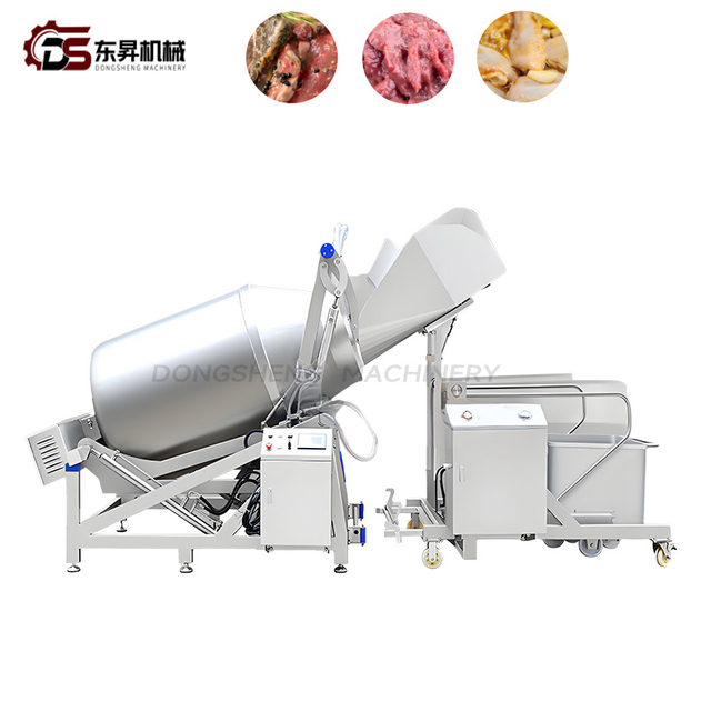 High Efficiency Marinating Machine with Inclined Design and Speed Regulators for Poultry Plants Inclined Vacuum Tumbler