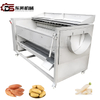 Food Grade Stainless Steel 316 304 Continous Vegetable Fruit Brush Washer Cleaning Machine for Spray Washing Shellfish Ginger Carrots Tubers Sweet Potatoes