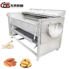 Food Grade Stainless Steel 316 304 Continous Vegetable Fruit Brush Washer Cleaning Machine for Spray Washing Shellfish Ginger Carrots Tubers Sweet Potatoes