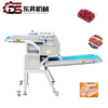 Conveyor-Type Fresh Meat Slicer with Stainless Stee 304 Blade for Factory Cutting Beef Lamb Pork Meats Even Thickness Convenient to Use Safe