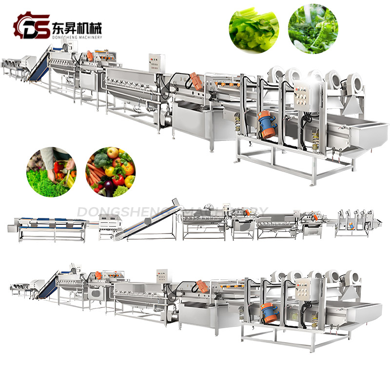 Stainless Steel Durable Machinery with Blanching Dehydration Units for Leafy Veg Plants Leafy Vegetable Processing Line
