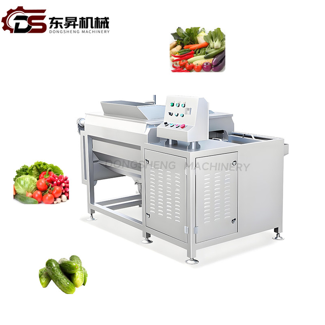 Hot Sale UL Certificated Multifunctional Vegetables Fruits Washer Machine for Washing Cleaning Banana Kiwi Ginger Pepper Spinach with Automatic Upturn Discharge