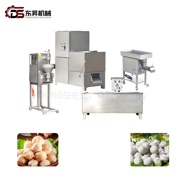 304 Stainless Steel Small Scale Meatball Mechanical Line with Mixers for Beef Workshops Small Scale Meatball Processing Line
