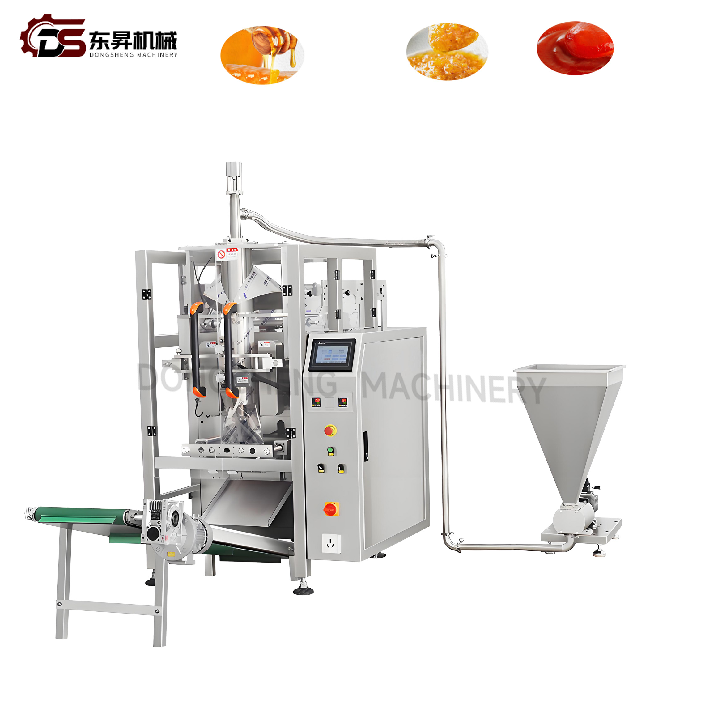 Safety Certified Sauce Packaging Line with Stops for Peanut Sauce Workshops Sauce Packaging Machine