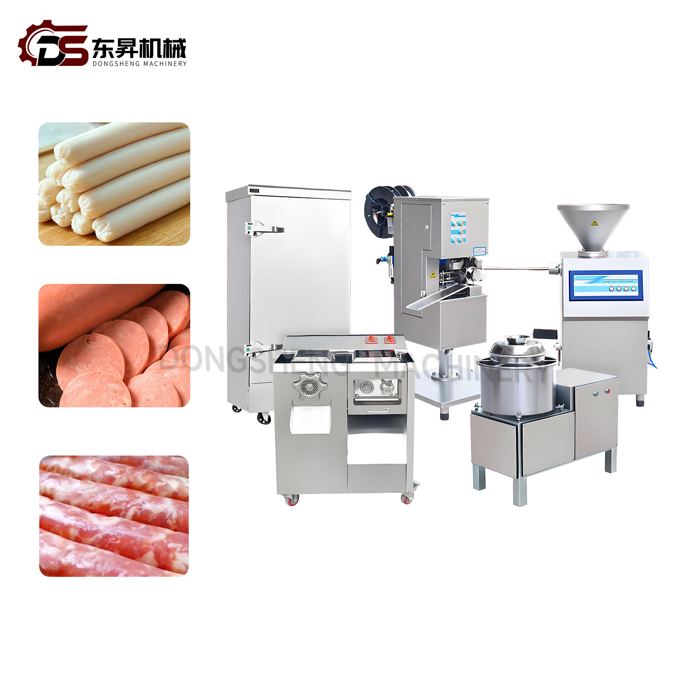 304 Stainless Steel Industrial Mechanical Line with Filling Tubes for Pork Ham Factories Ham Sausage Processing Line