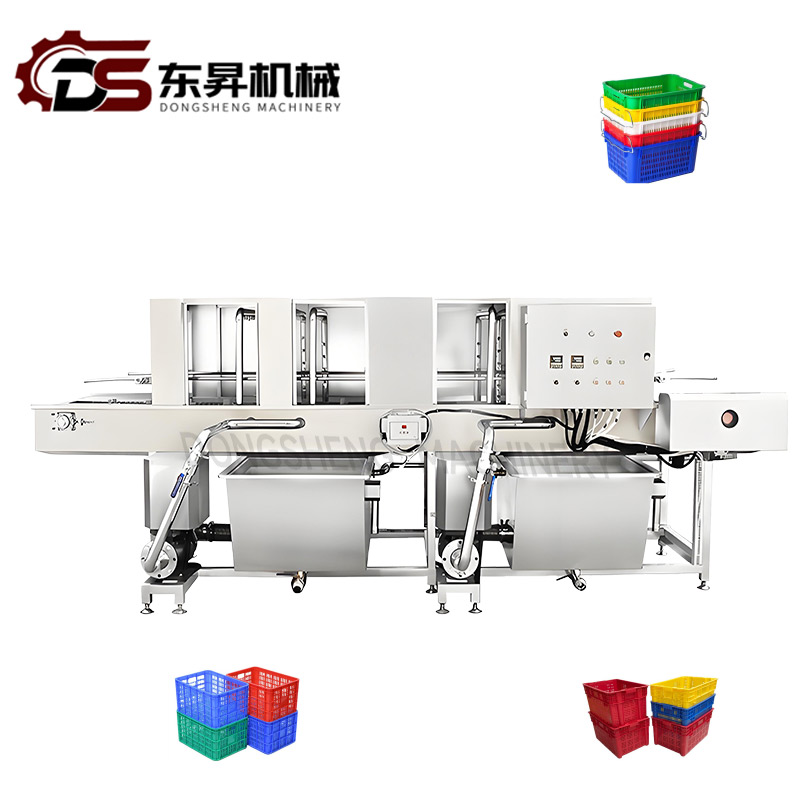 Efficient Industrial Full Automatic Basket Washer for Factory To Wash Vegetable Storage Baskets And Plastic Containers