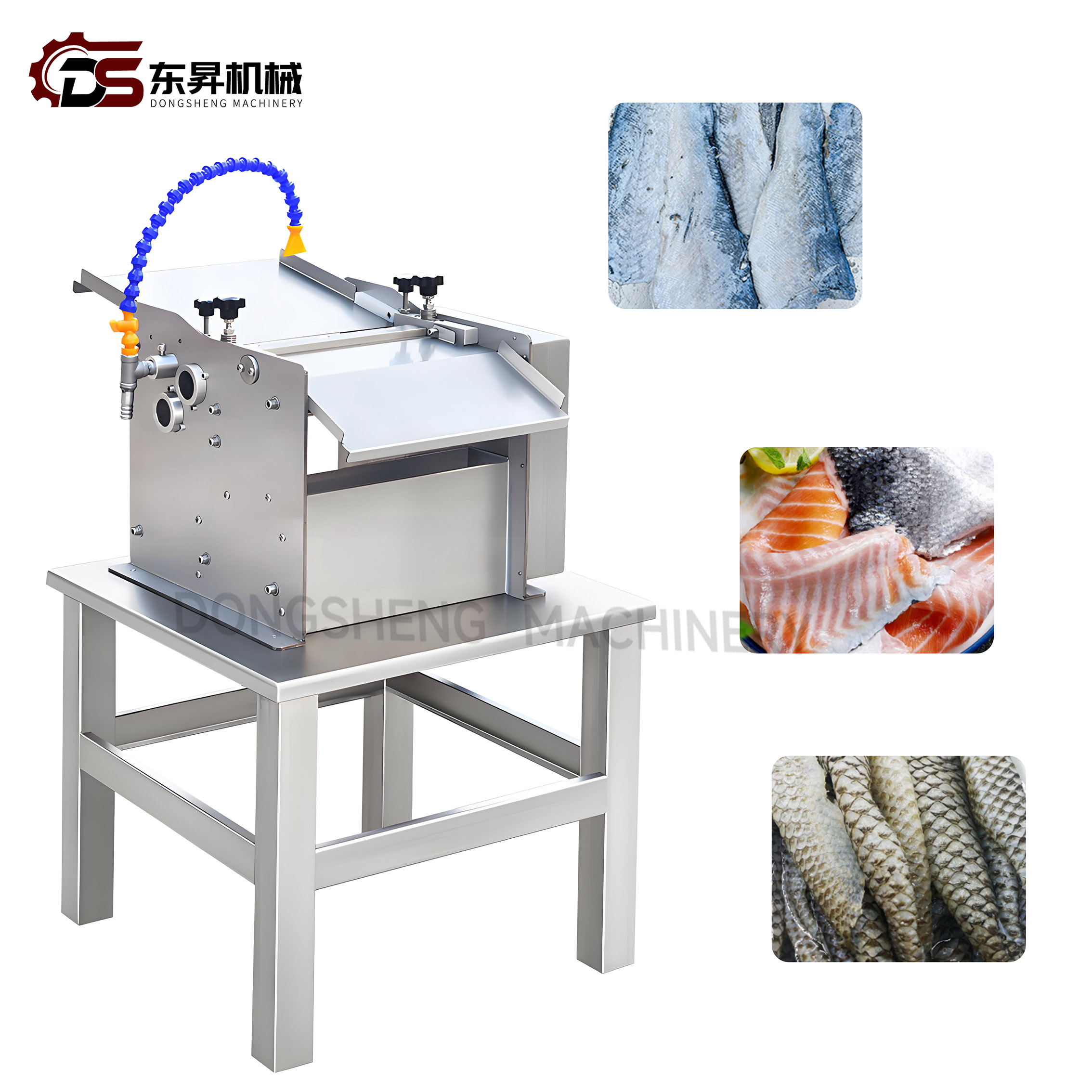 Energy Saving Durable Fish Peeling Mechanical with Conveyors Timers for Seafood Processing Plants Fast Peeling Fish Peeling Machine