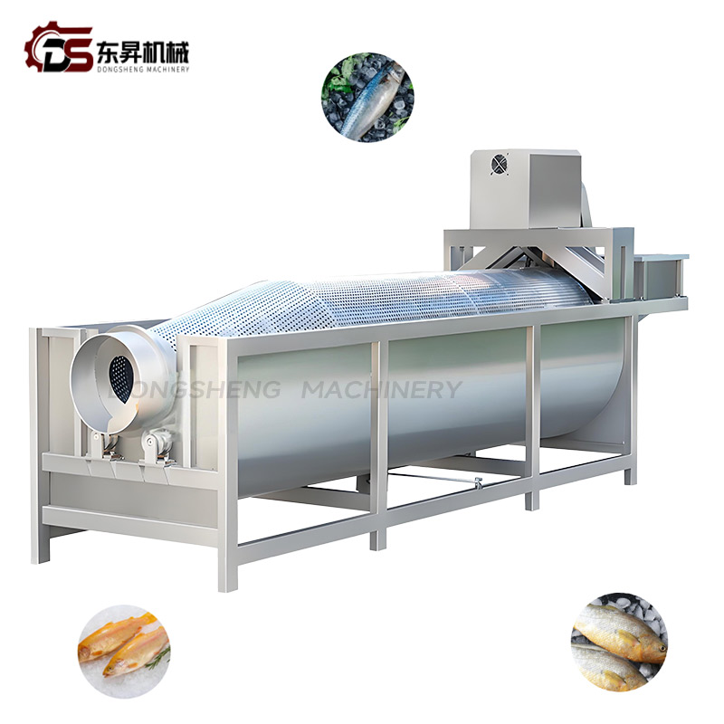 Auto Integrated Drum Descaler Unit with Position Sensors for Fresh Fish Factories Drum Descaler