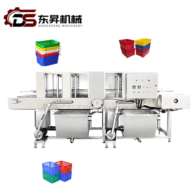 Efficient Industrial Full Automatic Basket Washer for Factory To Wash Vegetable Storage Baskets And Plastic Containers
