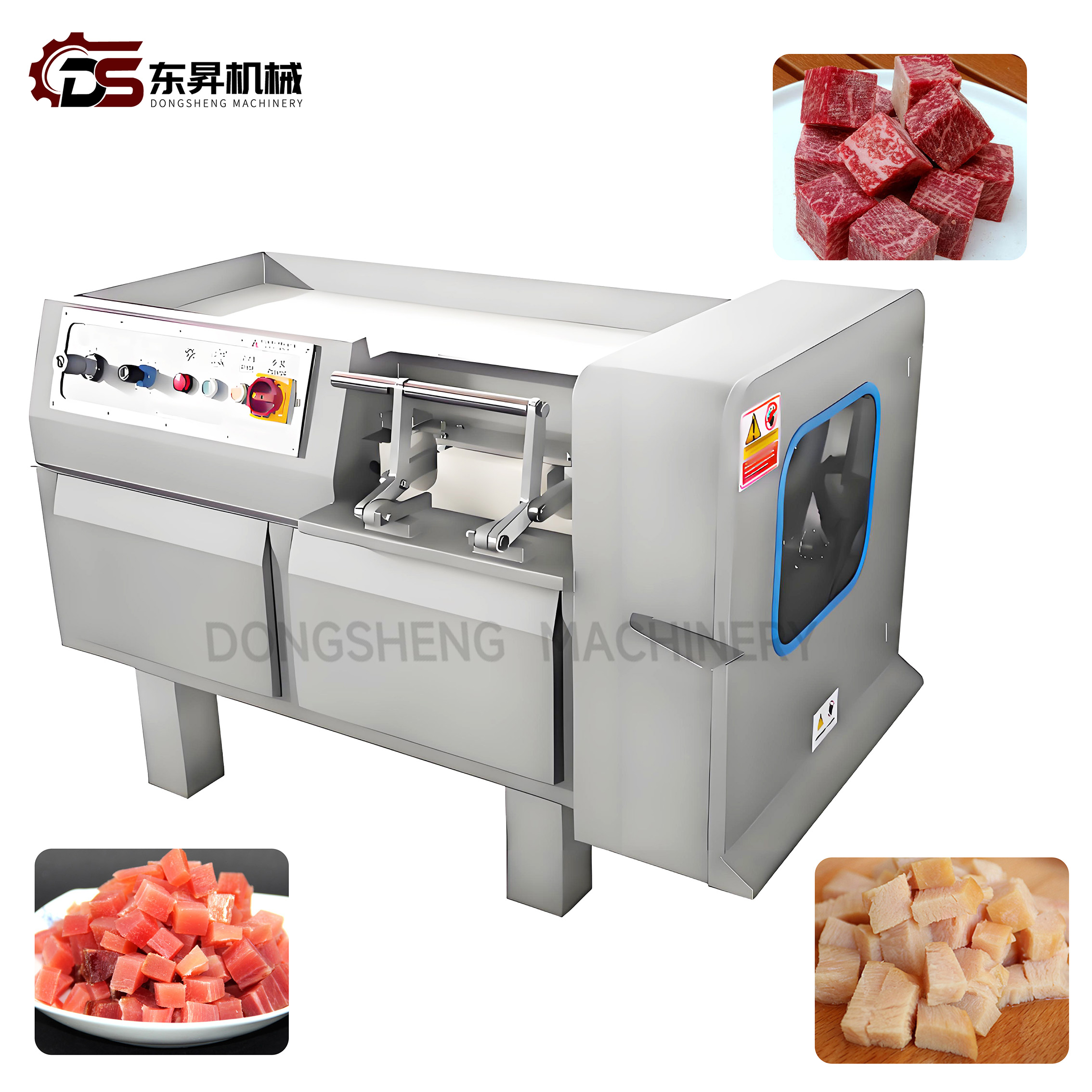 High Efficiency Stainless Steel Meat Cutter Qdj-350 with 1 Year Warranty