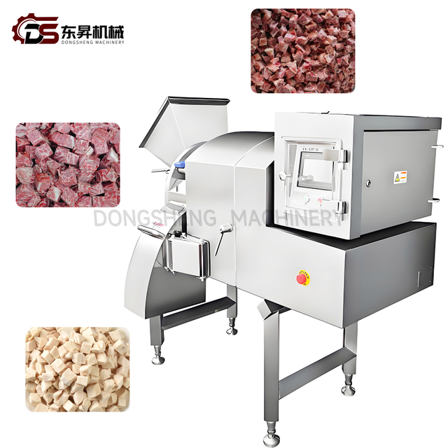 Full Automatic CE Certified PLC Control Touch Screen Frozen Meat Beef Pork Chicken Mutton Dicing Cube Cutting Machine Slicer Chopper Dicer Processing Plant