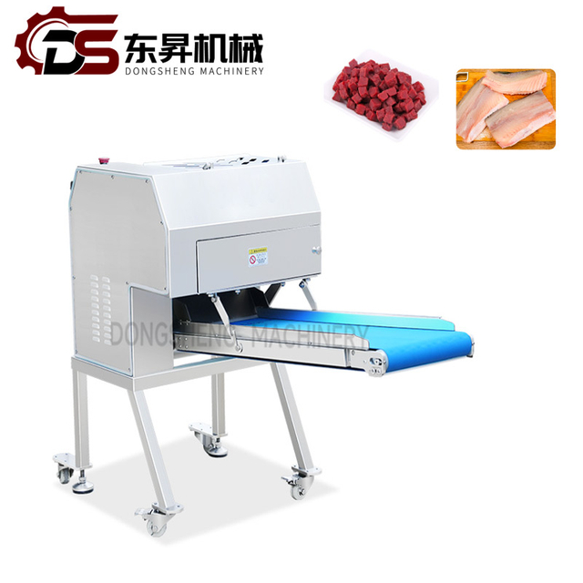 Conveyor-Type Fresh Meat Slicer with Stainless Stee 304 Blade for Factory Cutting Beef Lamb Pork Meats Even Thickness Convenient to Use Safe